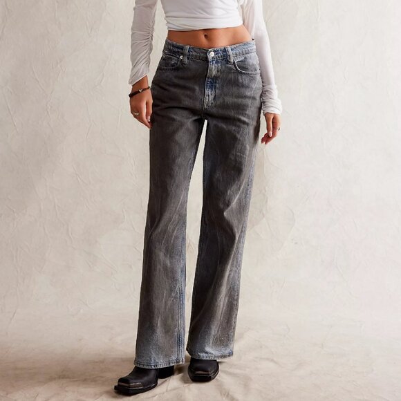 NWT Free People Tinsley Baggy High Rise Straight Leg Jeans Size 29